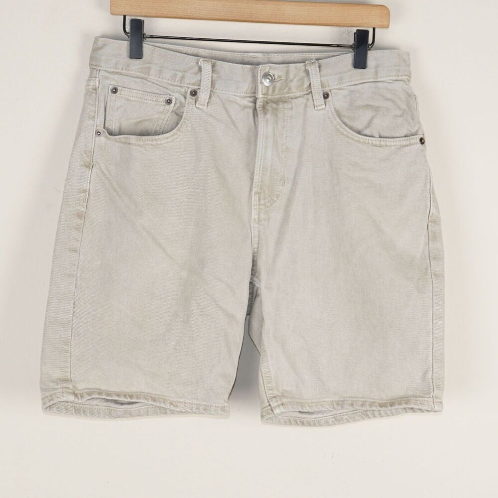 Zara Khaki Beige Denim Jean Shorts Mens Sz 30